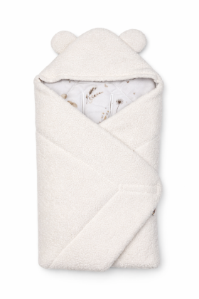 Oteplená zavinovací deka s kapucí bavlna 90 x 90 cm Baby Nellys