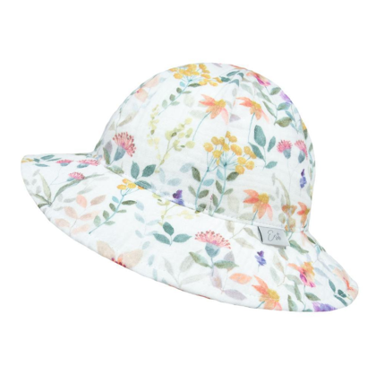 Dívčí klobouk mušelín Meadow bílý Esito