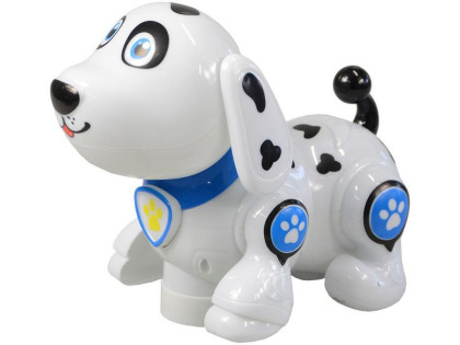 Pohybující se pes na baterie se světlem a zvukem