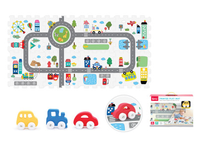 Měkké bloky s autíčkem město 8 ks