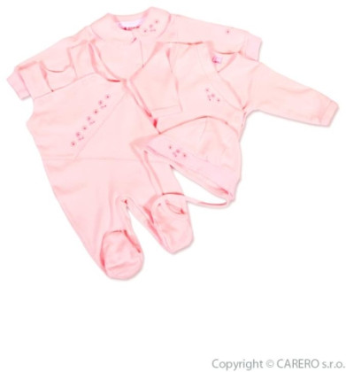 4-dílná souprava Bobas Fashion Julius vel. 62 růžová