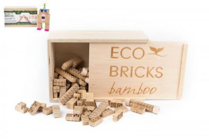 Stavebnice dřevěná 250 ks v dřevěné krabičce 29,5 x 9,5 x 18 cm