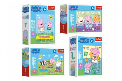Minipuzzle Prasátko Peppa/Peppa Pig 4 druhy, 20 dílků
