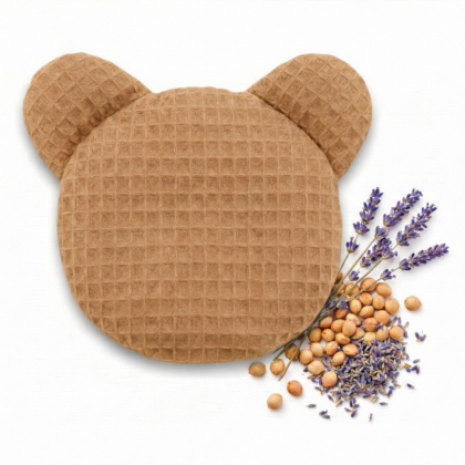 Termofor TEDDY nahřívací polštářek s třešňovými pecičkami a levandulí