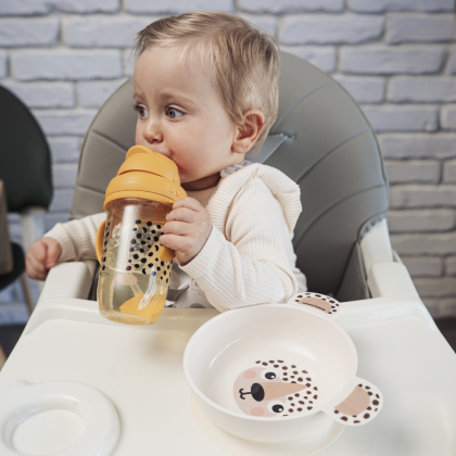 Miska s ušima a přísavkou BabiesBoo 400 ml béžová Canpol babies