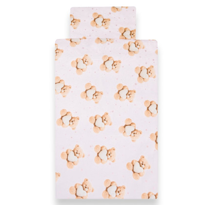 2-dílné ložní povlečení Love Teddy Bear 90/120 cm pink New Baby