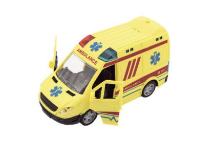 Auto ambulance plast 20cm na setrvačník se zvukem a světlem