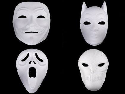 Karnevalová maska - škraboška k domalování