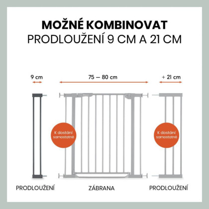 Zábrana Open N Stop 2 rozšíření o 9 cm Hauck