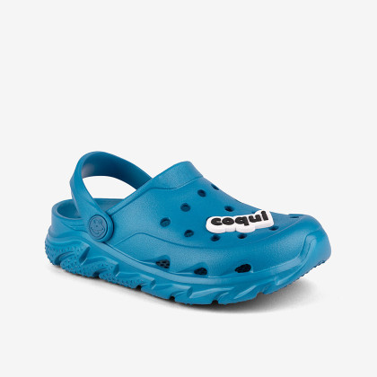 Dětské nazouváky clogsy modré + amulet Cody Coqui