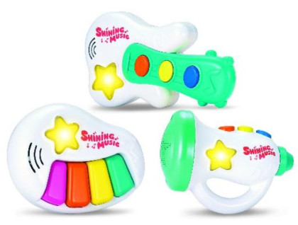 Baby hudební nástroje se světelnými a zvukovými efekty
