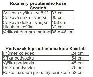 Proutěný košík na miminko s nebesy Scarlett Gusto - modrá