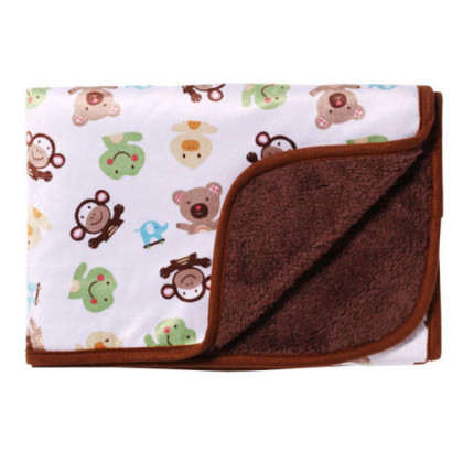 Oboustranná deka mikrovlákno 74x100 Opičky BabyOno