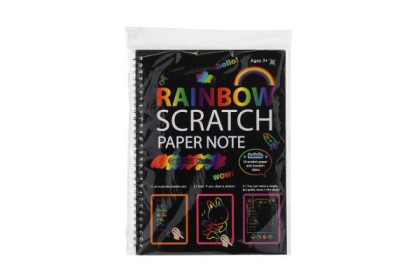 Škrabací/Vyškrabovací notes duhový 10 listů