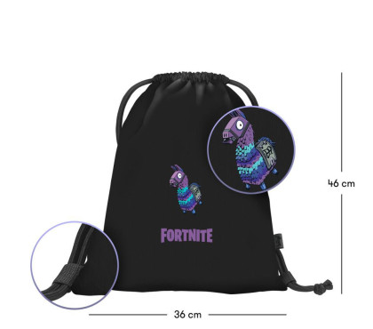 Set 5 Core Fortnite Llama: batoh, sáček, ledvinka, obal na notebook, peněženka GRS Baagl