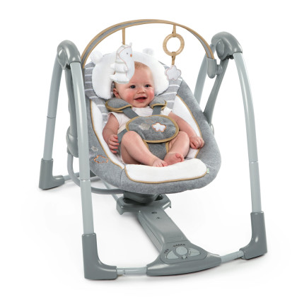 Houpačka konvertibilní cestovní s melodií Bella Teddy™ 0 m+ do 9 kg Ingenuity