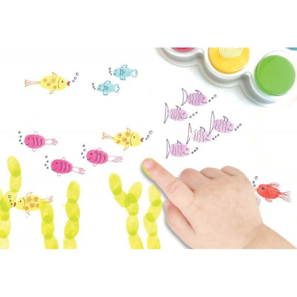 Inkoustové polštářky na otisky prstů 6 ks Créa Lign