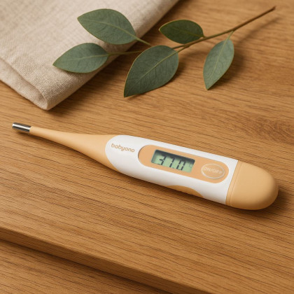 Digitální teploměr s měkkou koncovkou béžový BabyOno