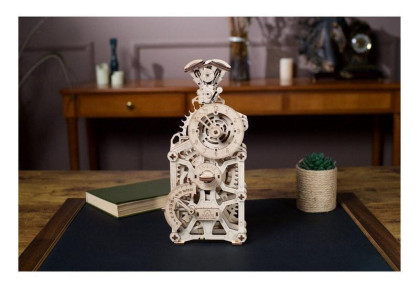 Ugears 3D dřevěné mechanické puzzle Hodiny motoru
