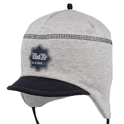 Chlapecká vázací čepice na uši s kšiltem a obrázkem RDX