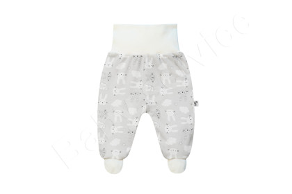 Bavlněné polodupačky Zajíci Baby Service Šedé