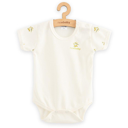 Kojenecké body s krátkým rukávem z organické bavlny Olivy New Baby