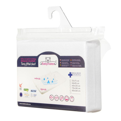 Chránič matrace s PU zátěrem frotte 40 x 90 x 4 cm BabyMatex