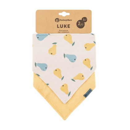 Bryndák bandana Luke 2 ks 3 m+ Beige Petite & Mars