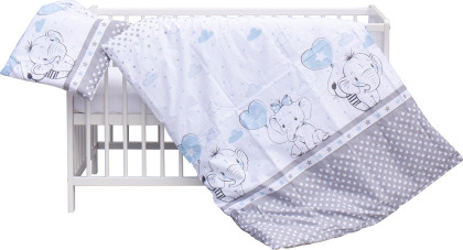 Dětská postýlka s kompletní výbavou Scarlett Gusto 120 x 60 cm modrá