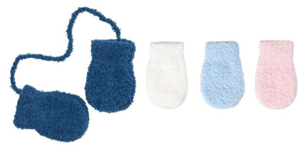 Zimní rukavičky wellsoft se šňůrkou 0 - 9 měsíců