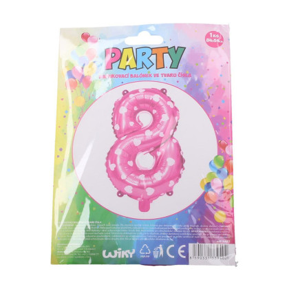 Balónek nafukovací růžový - číslo