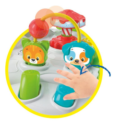 Clemmy baby - Veselý hrací stolek s kostkami a zvířátky