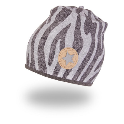 Čepice podšitá Outlast® Šedočerný vzor/tm. šedý melír