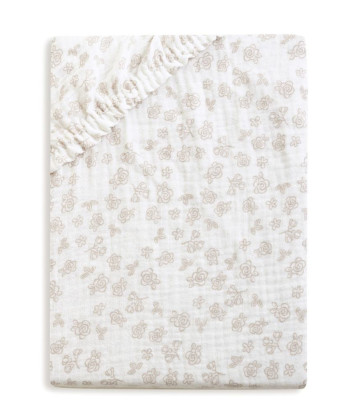 Mušelínové prostěradlo Design s gumou 60 x 120 cm BabyMatex