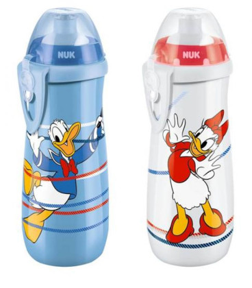 First Choice Láhev Sports Cup 450 ml, Silikonové push-pull pítko Disney - Donald