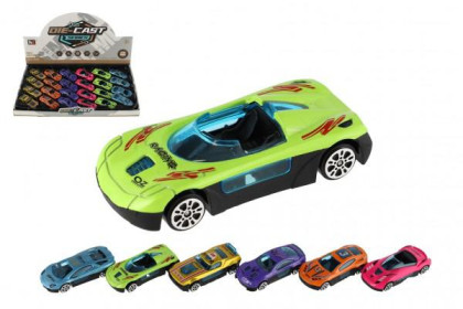 Auto závodní mini kov/plast 7 cm na volný chod