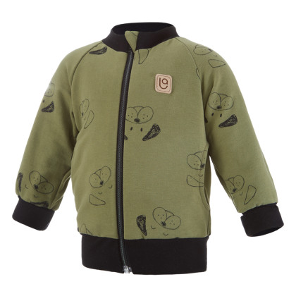 Mikina rozepínací zelená pejsci Little Angel