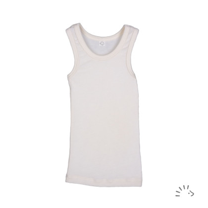 Dětské Merino tílko Ecru PoPoLiNi