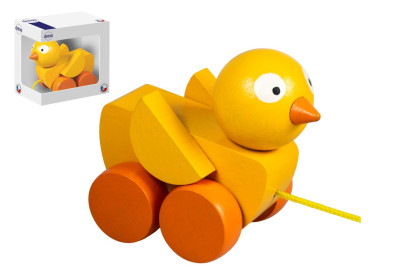 Kuře tahací / tahačka dřevo 6 x 8 cm 