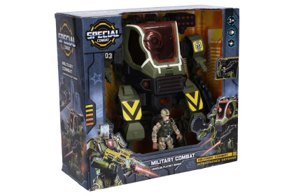 Robot bojový mecha vojenský s efekty set 26 cm