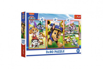 Puzzle 3x80 Psí gang Tlapková patrola/Paw Patrol  18x27,5 cm