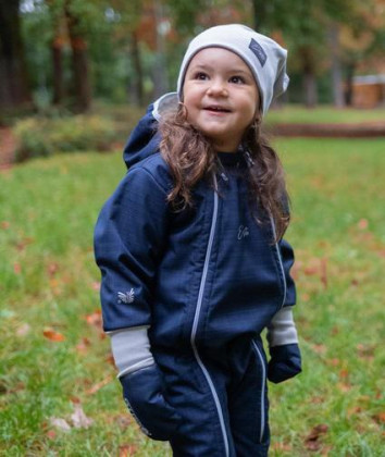 Rostoucí zimní softshellová kombinéza Lamb Navy Blue