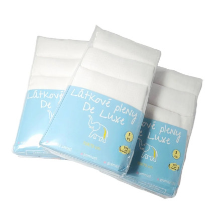 Bavlněné Pleny De Luxe 70 x 70 cm, 5 ks 100 % bavlna, vysoká gramáž Prem