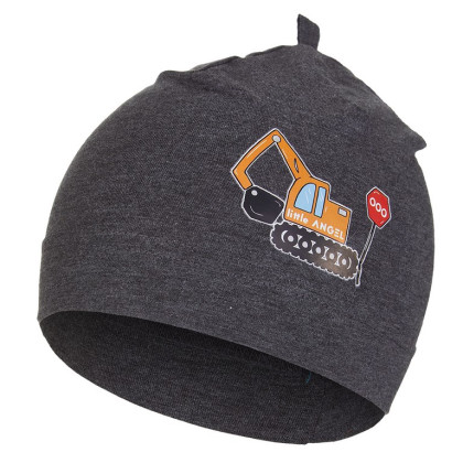 Čepice tenká obrázek Outlast® - tm.šedý melír/bagr