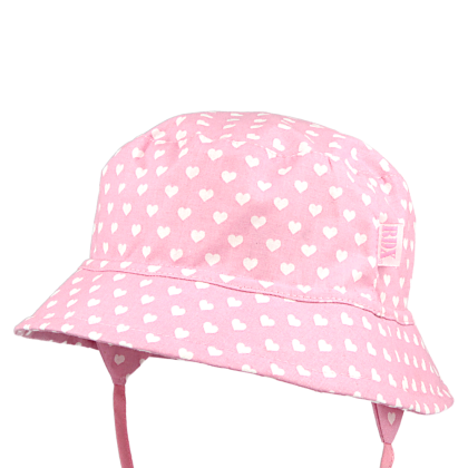 Dívčí letní vázací klobouk Srdíčka RDX