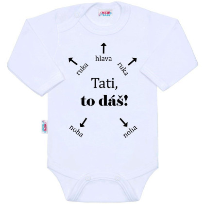 Body s potiskem New Baby Tati, to dáš!
