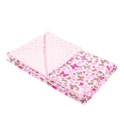 Dětská deka z Minky New Baby růžová 80x102 cm