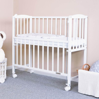 Dětská přístavná postýlka New Baby Mateo 90x40 cm bílá