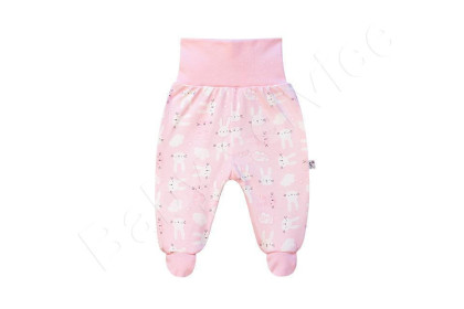 Bavlněné polodupačky Zajíci Baby Service Růžové