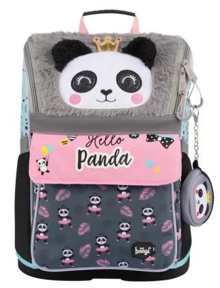 Set 5 Zippy Panda: aktovka, penál, sáček, zástěra, peněženka Baagl
